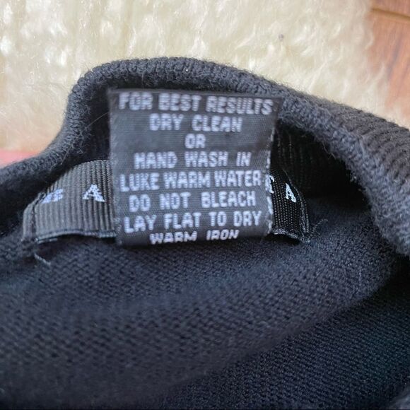 Baracuta Silk Blend Black Sweater XL - Picture 3 of 13